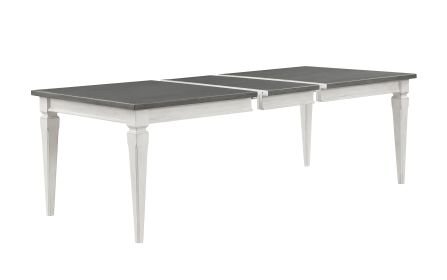 ACME Katia Dining Table, Gray & Weathered White Finish DN02273