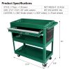 3 Tier Rolling Tool Cart, Heavy Duty Utility Cart Tool Organizer with Storage Drawer, Industrial Commercial Service Tool Cart for Mechanics, Garage, W