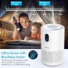 MOOKA Air Purifiers for Home Large Room up to 860ft¬≤; H13 True HEPA Air Filter Cleaner; Night Light(Available for California); B-D02L White