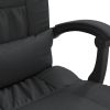 Massage Reclining Office Chair Black Faux Leather