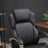 Big and Tall Executive Office Chair with Wide Seat, Computer Desk Chair with High Back Diamond Stitching, Adjustable Height & Swivel Wheels, Brown