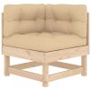 6 Piece Patio Lounge Set with Cushions Solid Wood