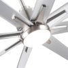 YUHAO 72 in. Integrated LED Brushed Nickel Smart Ceiling Fan with APP Remote