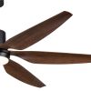 66 in. Integrated LED Farmhouse  Smart Ceiling Fan with Distressed Wood Blades