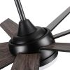 72 In. Farmhouse Wooden Ceiling Fan With Reversible Blades and Remote Control