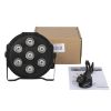 18W 7 LED RGBW UV 6in1 Par Light Plastic Stage DJ Strobe Beam Light Show Decor SHE-FP0718F