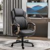 Big and Tall Executive Office Chair with Wide Seat, Computer Desk Chair with High Back Diamond Stitching, Adjustable Height & Swivel Wheels, Brown