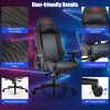 Adjustable Gaming Chair with Gas Lift 4D Armrest and Lumbar Support