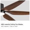 66 in. Integrated LED Farmhouse  Smart Ceiling Fan with Distressed Wood Blades