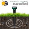 4Pcs Solar Powered Mole Repeller Sonic Gopher Stake Repellent Waterproof Outdoor For Farm Garden Yard