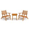 3 Piece Bistro Set Solid Acacia Wood