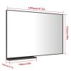 Modern Bathroom Mirror With Storage Shelf Rectangular Black Wall Mirrors for Bathroom Living Room Bedroom Hanging Mirror Aluminum Frame 48x30 Inch