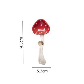 Cartoon Cute Good-looking Red Mushroom Ceramic Tableware Mug Dim Sum Plate Rice Bowl Instant Noodle Bowl Salad Bowl Spoon (Option: Mushroom Spoon)