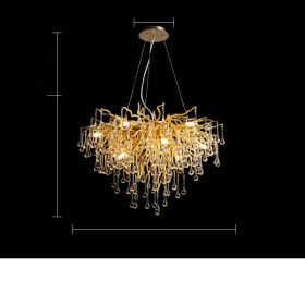 Postmodern Light Luxury Chandelier Water Drop Crystal Lamp Atmosphere (Option: 80C-No light source)