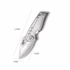 Multifunctional Self-defense Folding Stainless Steel Mini Fruit Knife (Option: Primary Color 4.5cmx75mm)