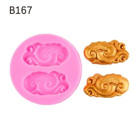 Chinese Dragon Fondant Cake Decoration Silicone Mold (Option: Pink B167)