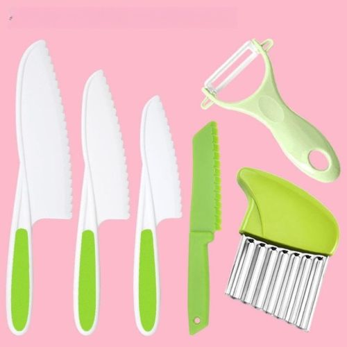Wave Cutting Board Plastic Fruit Knife Set Wave Cutting Board Plastic Fruit Knife Set