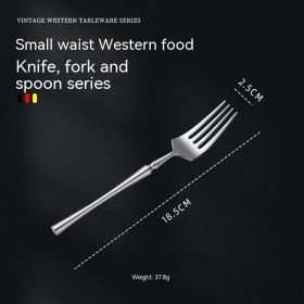 Retro Design Small Waist Knife, Fork And Spoon (Option: Dessert Fork)