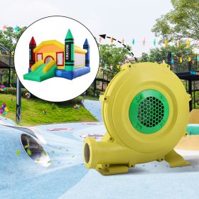 Outdoor Indoor Air Blower, Pump Fan for Inflatable Bounce Castle, Water Slides, Safe, Portable - Yellow and Green XH (Power: 450W)