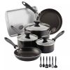 15pc Aluminum Nonstick Cookware Set with Prestige Tools