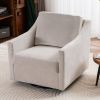 Large swivel chair, upholstered armchair, modern chair, skin-friendly gradient color linen fabric, comfortable to sit. Suitable for reception living r