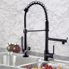 Kitchen Faucet with Pull Down Sprayer one-Hole Gooseneck Kitchen Sink Faucet 2 Handle