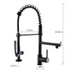 Kitchen Faucet with Pull Down Sprayer one-Hole Gooseneck Kitchen Sink Faucet 2 Handle