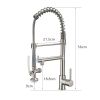 Kitchen Faucet with Pull Down Sprayer one-Hole Gooseneck Kitchen Sink Faucet 2 Handle