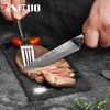 XITUO Damascus steel steak knife g10 handle knife set home dinner