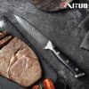 XITUO Damascus steel steak knife g10 handle knife set home dinner