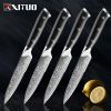 XITUO Damascus steel steak knife g10 handle knife set home dinner