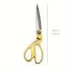 One Pair Of Golden Fabric Scissors Stainless Steel Sharp Tailor Scissors Clothing Scissors Professional Heavy Duty Dressmaking Shears Sewing Tailor