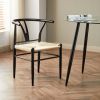 Springwood Wishbone Chair 2 Pack, Metal Base with Black Finish for Indoor