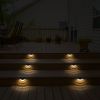 4Pcs Solar Fence Lights Outdoor Dusk To Dawn Sensor Decorative Deck Lamps IP65 Waterproof