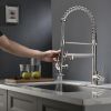 Kitchen Faucet with Pull Down Sprayer one-Hole Gooseneck Kitchen Sink Faucet 2 Handle