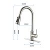 Touch Kitchen Faucet with Pull Down Sprayer,Single Handle High Arc  Pull out Kitchen Faucet,Single Level Stainless Steel Kitchen Sink Faucets with Pul