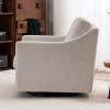 Large swivel chair, upholstered armchair, modern chair, skin-friendly gradient color linen fabric, comfortable to sit. Suitable for reception living r