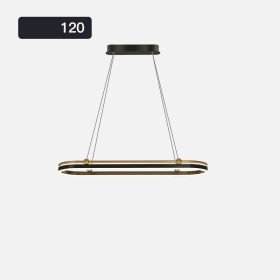 Dining Room Chandelier Modern Creative Personality Art Table Bar Long Chandelier (Option: Black gold-120cm)