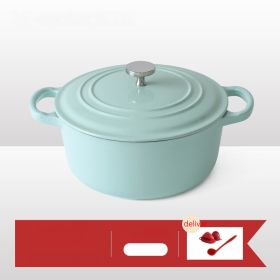 Iron Workshop Enamel Soup Pot Thickened Cast Pot (Option: Pear Green)