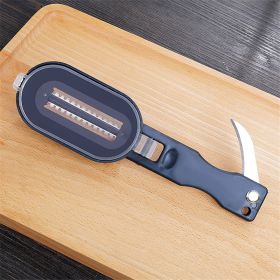 Fish Scale Planer Fish Scale Peeler Scale Remover Scale Multi-purpose Scale Scraping (Option: Black Straight Blade)