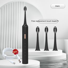 Magnetic Suspension Electric Toothbrush USB Charging Level 7 Waterproof Super (Color: Black)